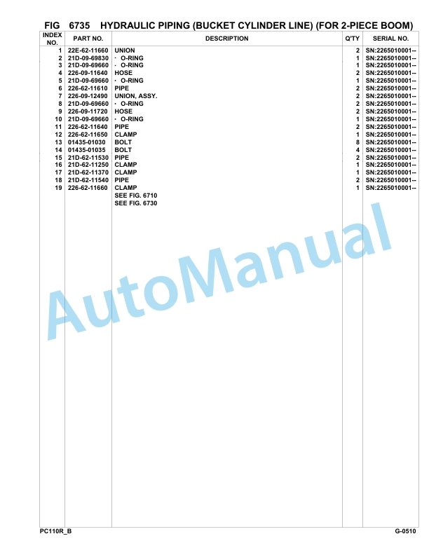 Komatsu PC110R-1 Hydraulic Excavator Parts Manual 2265010001-Up-5