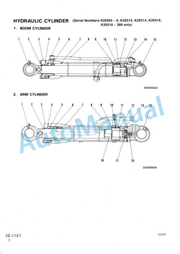 Komatsu PC120-5K, PC130-5K, PC150HD-5K, PC150NHD-5K, PC180LC-5K, PC80LLC-5K, PC180NLC-5K Shop Manual SEBMK203P502-2
