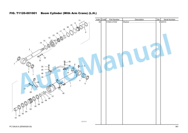 Komatsu PC128US-8, SAA4D95LE-5A Parts Manual ZEN00026-00-5