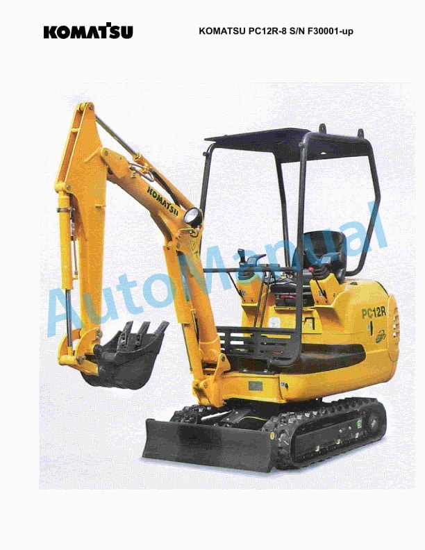 Komatsu PC12R-8 Hydraulic Excavator Parts Manual F30001-up