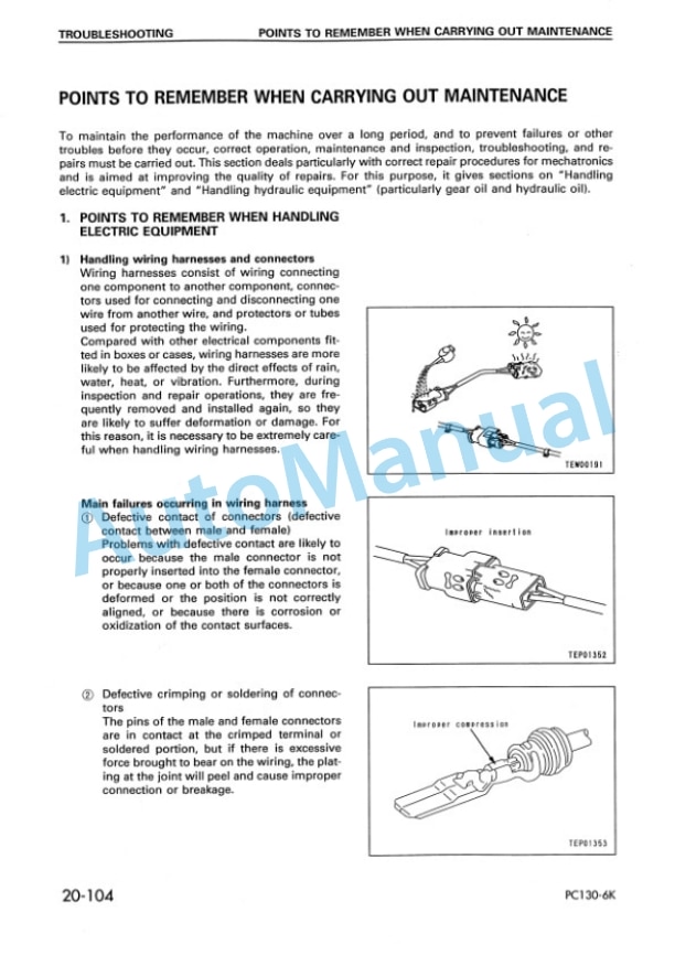 Komatsu PC130-6K, PC150LGP-6K Shop Manual EEBM001501-3
