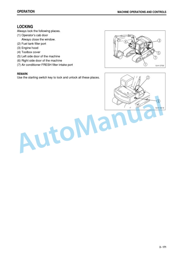 Komatsu PC130-8 Hydraulic Excavator Operation and Maintenance Manual TEN00266-00TH-4