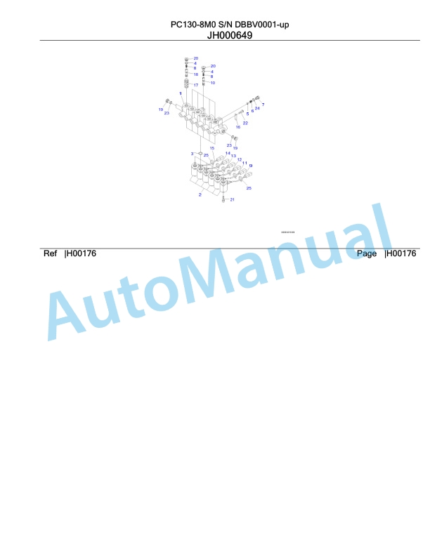 Komatsu PC130-8M0 Hydraulic Excavator Parts Manual DBBV0001-up-3
