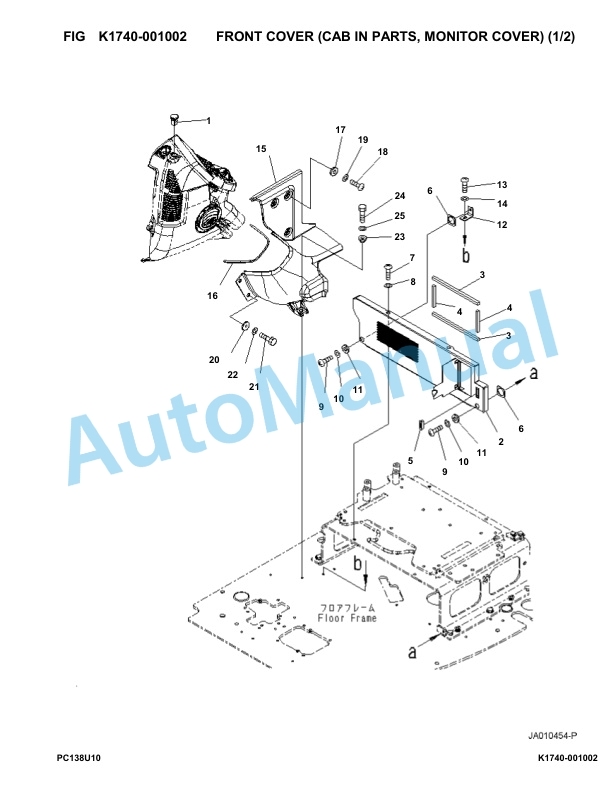 Komatsu PC130US-10 Hydraulic Excavator Parts Manual F40003-UP-4