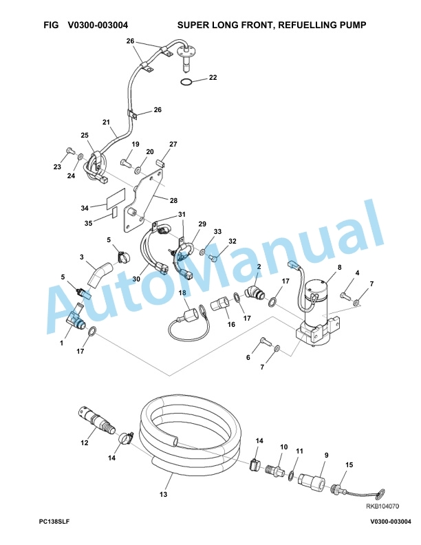 Komatsu PC130US-10 SLF Hydraulic Excavator Parts Manual F40003-UP-5