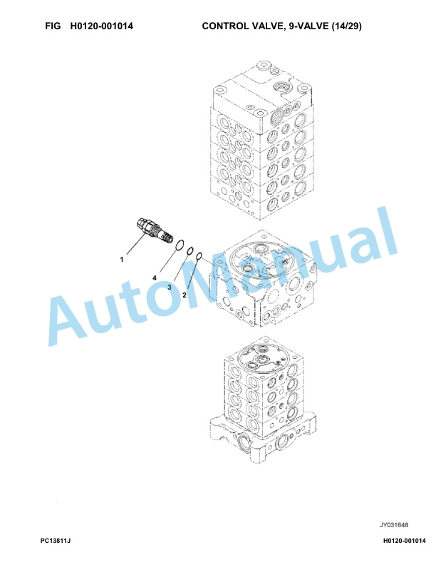 Komatsu PC138US-11 Hydraulic Excavator Parts Manual 55659-UP-2