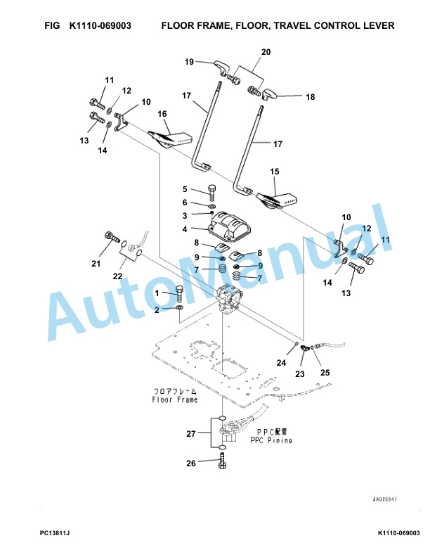 Komatsu PC138US-11 Hydraulic Excavator Parts Manual 55659-UP-4