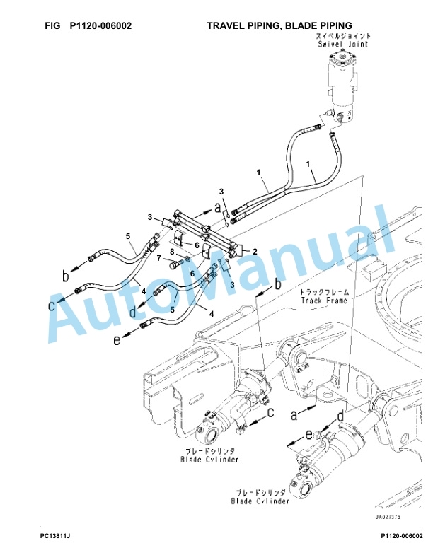 Komatsu PC138US-11 Hydraulic Excavator Parts Manual 55659-UP-5