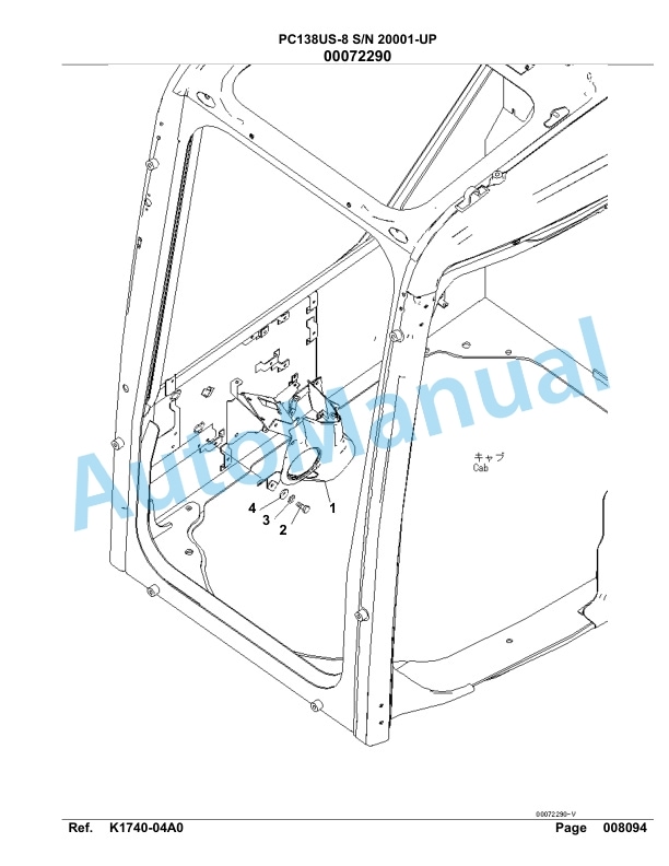 Komatsu PC138US-8 Excavator Parts Manual-3