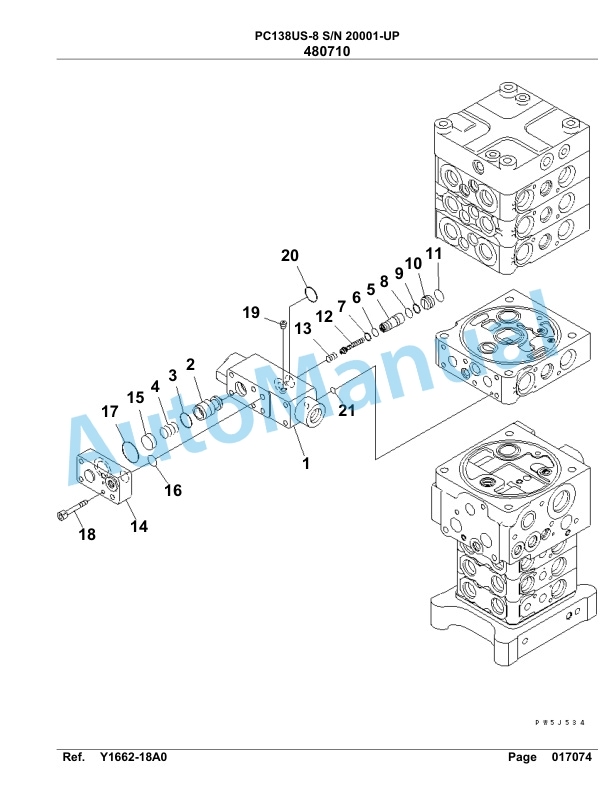 Komatsu PC138US-8 Excavator Parts Manual-5