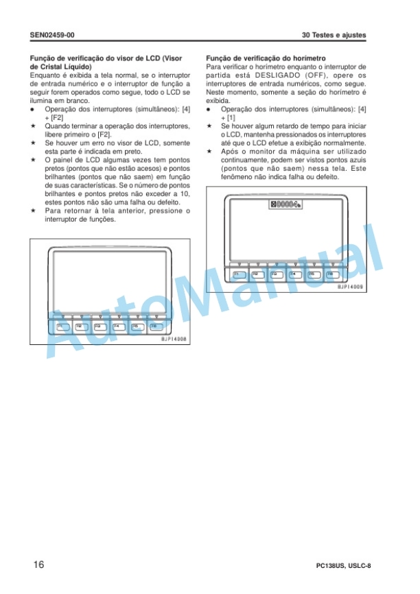 Komatsu PC138US-8, PC138USLC-8 Galeo Hydraulic Excavator Shop Manual KPBM196806-3