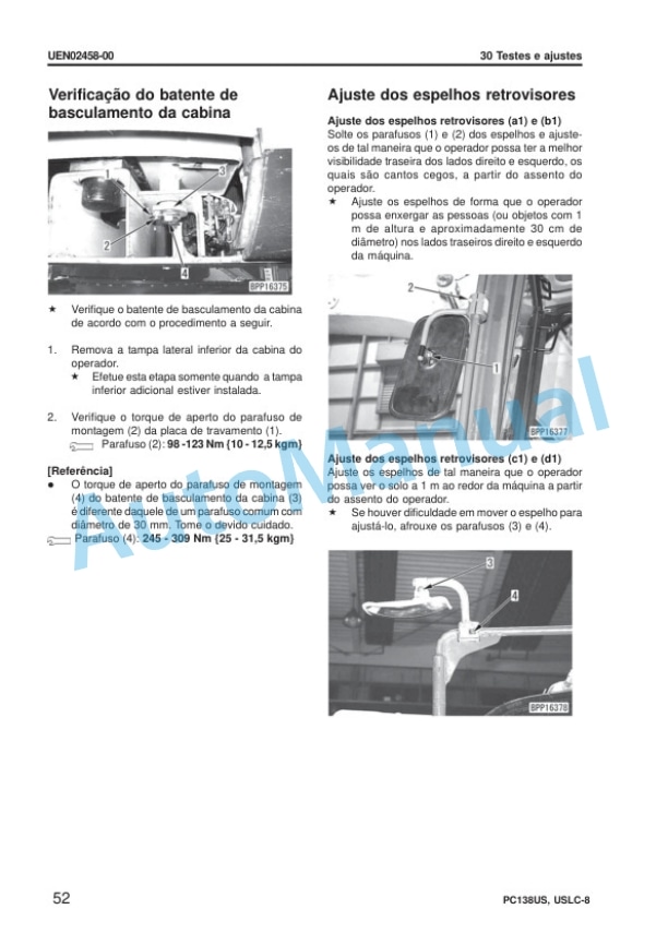 Komatsu PC138US-8, PC138USLC-8 Galeo Hydraulic Excavator Shop Manual UKPBM196850-3