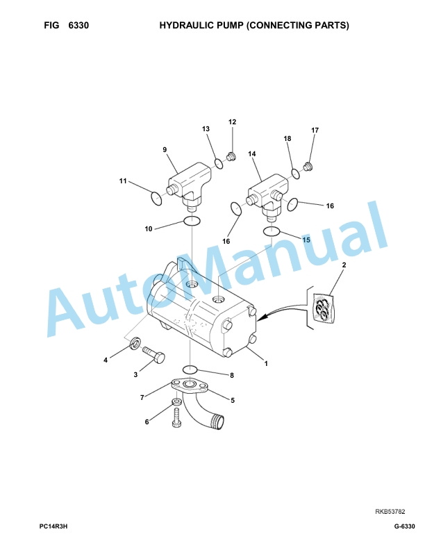Komatsu PC14R-3 HS Hydraulic Excavator Parts Manual F50003-UP-4