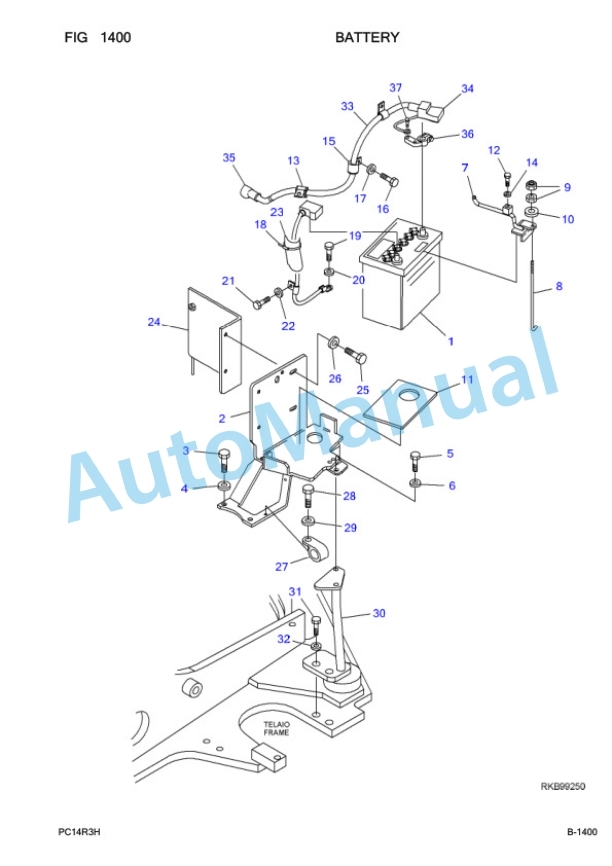 Komatsu PC14R-3HS Hydraulic Excavator Parts Manual 7U2780-2