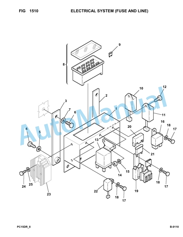 Komatsu PC15R-8 Deluxe Hydraulic Excavator Parts Manual F21803-Up-2