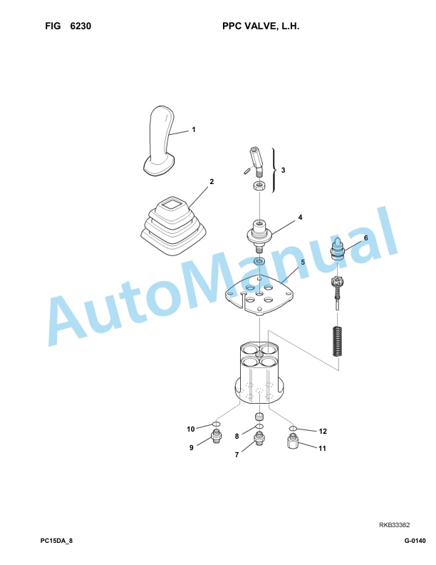 Komatsu PC15R-8 Deluxe Hydraulic Excavator Parts Manual F22426-Up-4