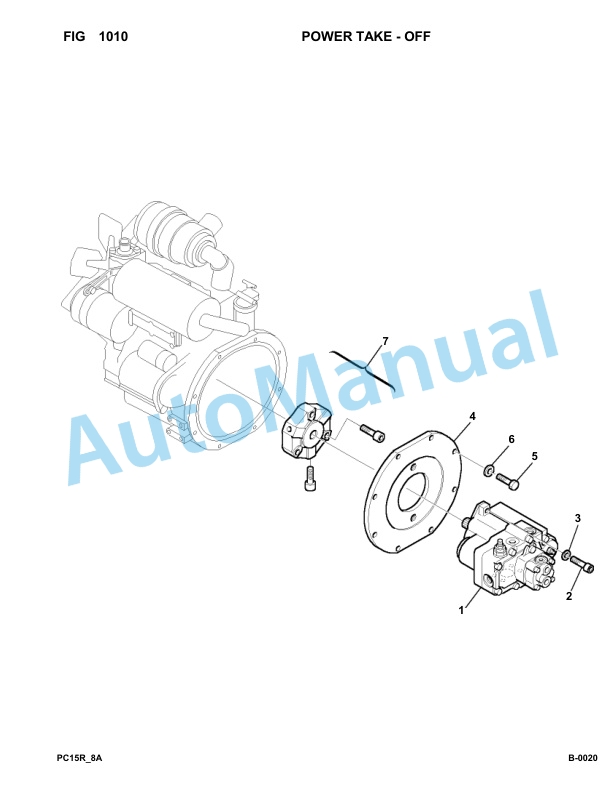 Komatsu PC15R-8 Hydraulic Excavator Parts Manual F22426-Up-2