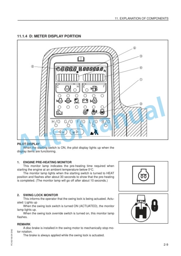 Komatsu PC160-6K, PC180LC-6K, PC180NLC-6K Hydraulic Excavator Operation and Maintenance Manual UEAM000300-2