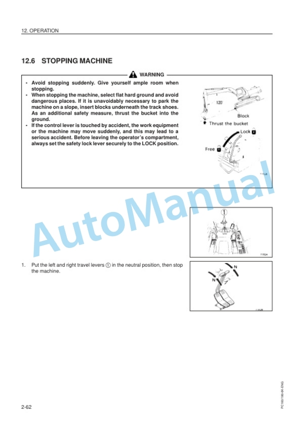 Komatsu PC160-6K, PC180LC-6K, PC180NLC-6K Hydraulic Excavator Operation and Maintenance Manual UEAM000300-3