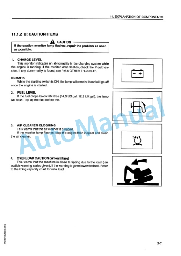 Komatsu PC160-6K, PC180LC-6K, PC180NLC-6K, PC200EN-6K, PC200EL-6K Hydraulic Excavator Operation and Maintenance Manual EEAM008501-2