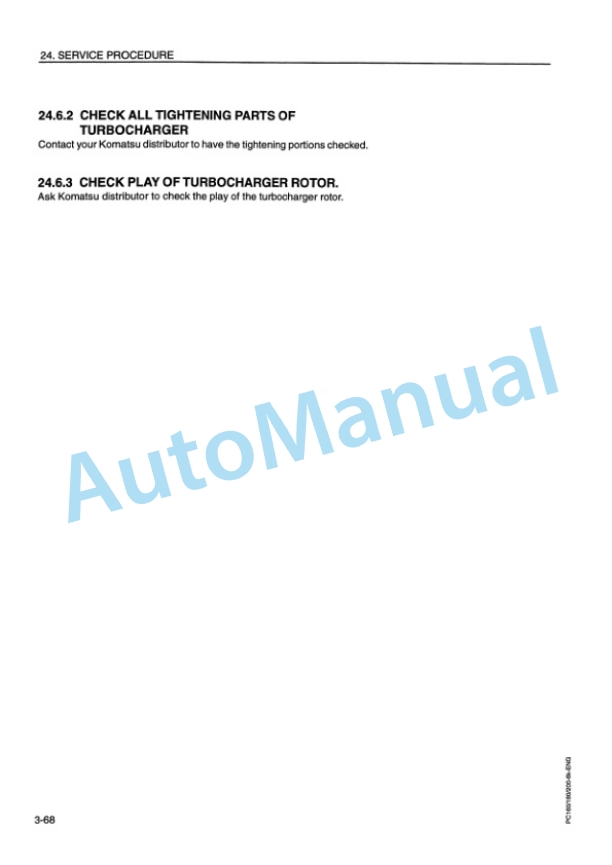 Komatsu PC160-6K, PC180LC-6K, PC180NLC-6K, PC200EN-6K, PC200EL-6K Hydraulic Excavator Operation and Maintenance Manual EEAM008501-5