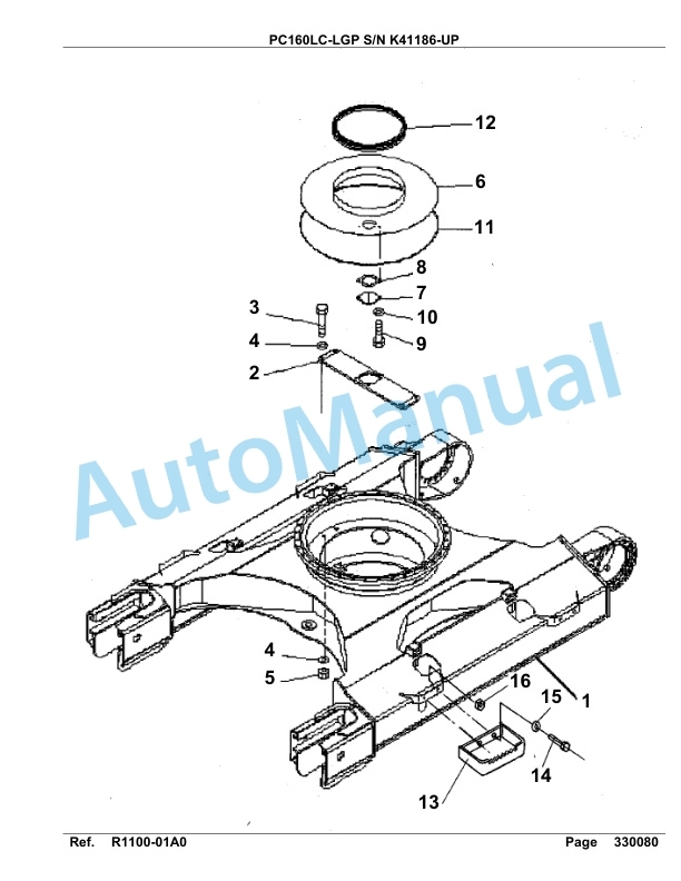 Komatsu PC160LC, 160LGP Hydraulic Excavator Parts Manual K41186-UP-5