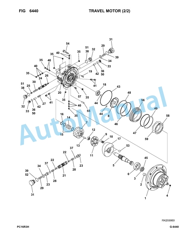 Komatsu PC16R-3 HS Hydraulic Excavator Parts Manual F70003-UP-4