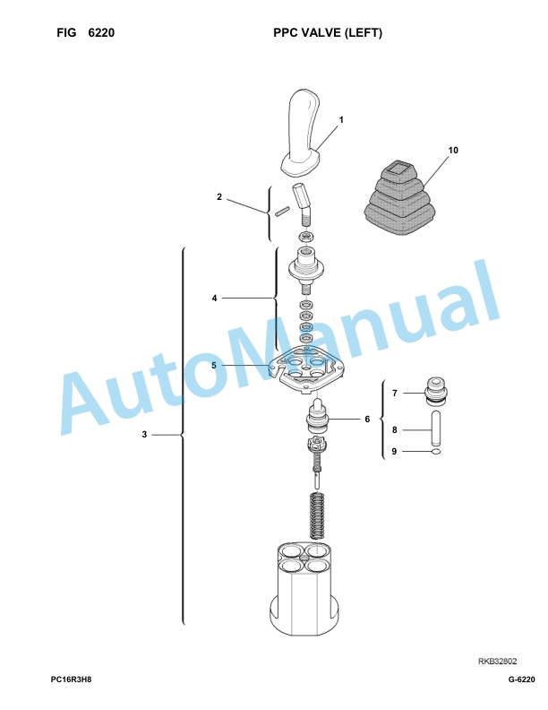 Komatsu PC16R-3 HS Hydraulic Excavator Parts Manual F80001-UP-4