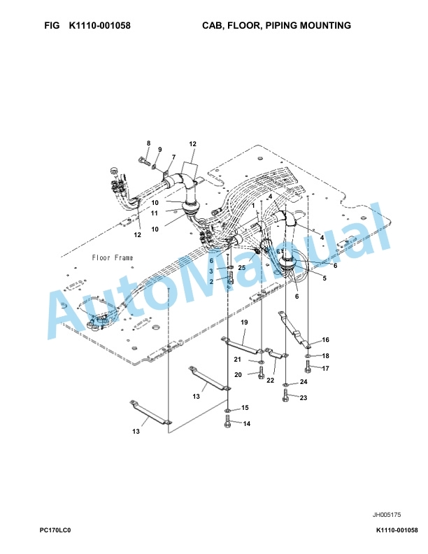 Komatsu PC170LC-10 Hydraulic Excavator Parts Manual F30003-UP-4