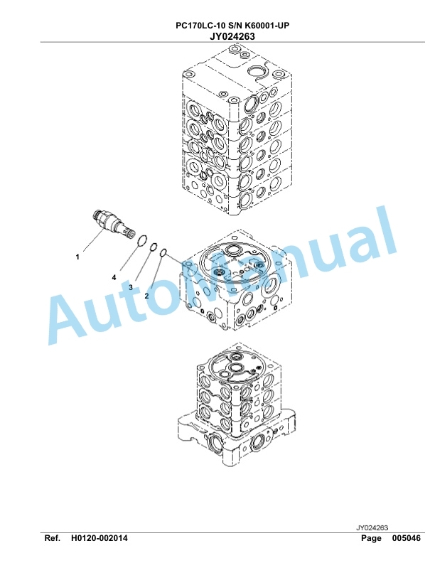 Komatsu PC170LC-10 Hydraulic Excavator Parts Manual PC00044U-2