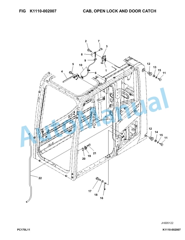 Komatsu PC170LC-11 Hydraulic Excavator Parts Manual F40001-UP-4