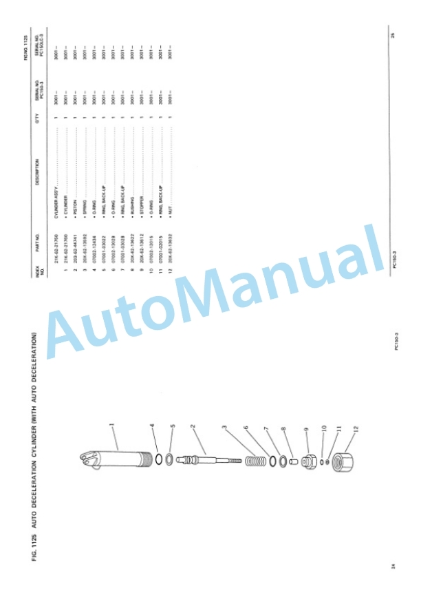 Komatsu PC180LC-3K, PC180LLC-3K, PC180NLC-3K Hydraulic Excavator Parts Manual PEPBK21P0301-2