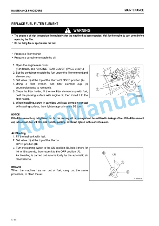 Komatsu PC18MR-3 Compact Hydraulic Excavator Operation and Maintenance Manual TEN00623-11-5