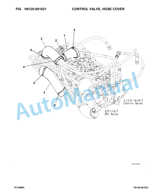 Komatsu PC18MR-5 Hydraulic Excavator Parts Manual F10001-up-2