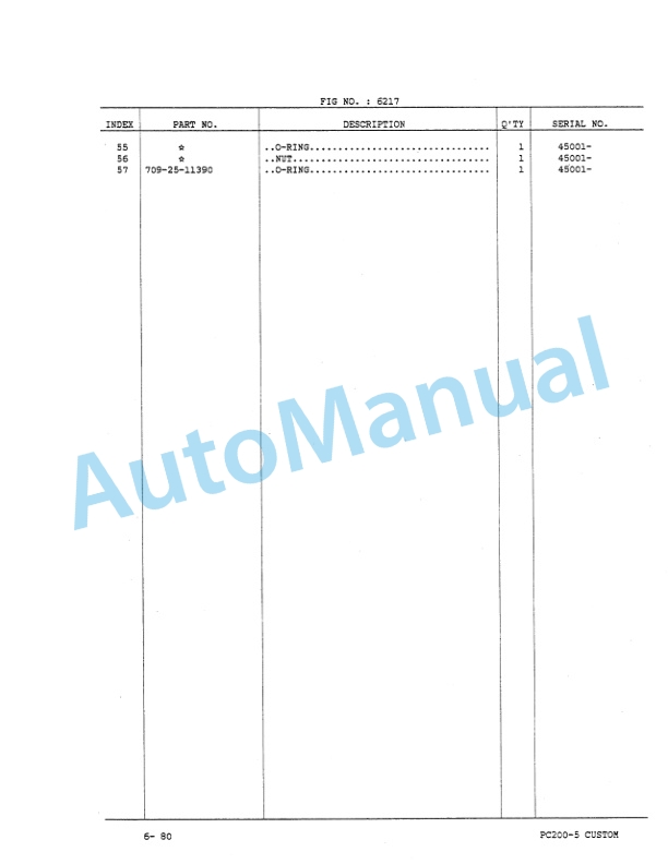 Komatsu PC200-5, PC200LC-5 Hydraulic Excavator Parts Manual PEPB0205C506-4