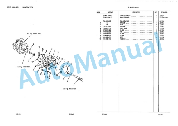 Komatsu PC200-6 Parts Manual LEPBP20601-3