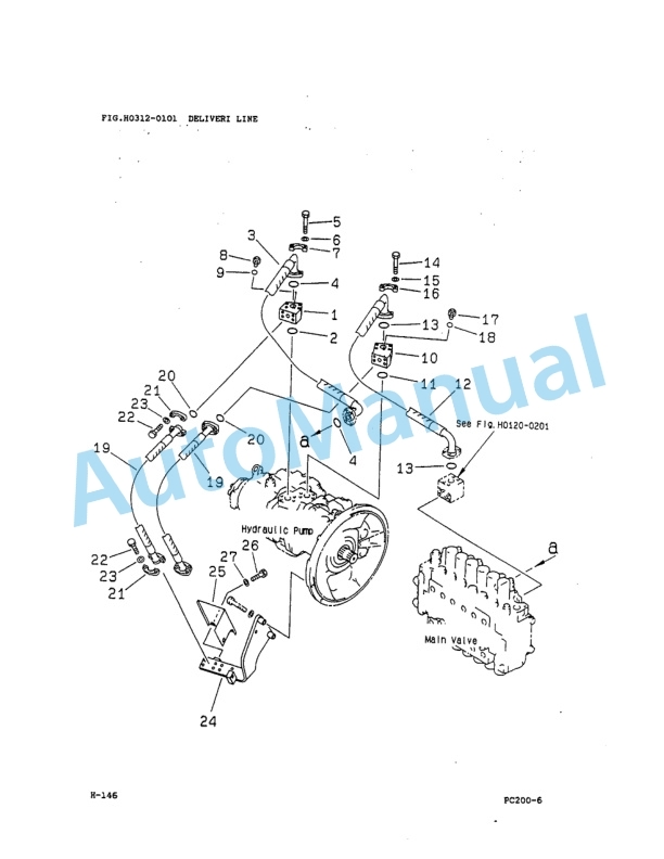 Komatsu PC200-6, PC200LC-6 Hydraulic Excavator Parts Manual LEPB2P2202-3
