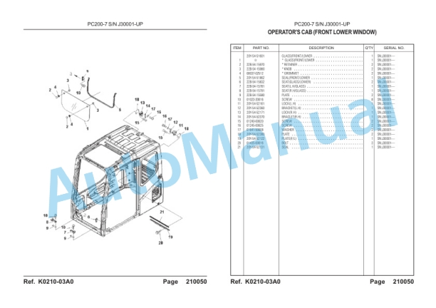 Komatsu PC200-7 Parts Manual-3
