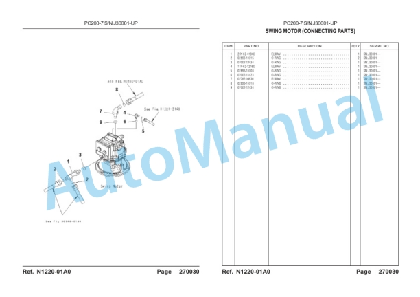 Komatsu PC200-7 Parts Manual-4