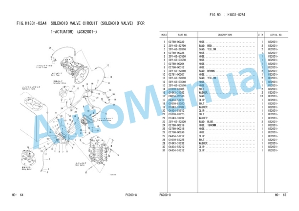 Komatsu PC200-8, PC200LC-8 Hydraulic Excavator Parts Manual FEN00651-02TH-3