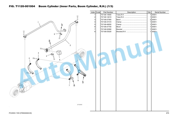 Komatsu PC2000-11E0 Hydraulic Excavator Parts Manual FEN04948-00-5