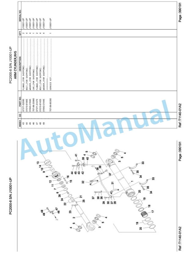 Komatsu PC2000-8 Hydraulic Excavator Parts Manual LEPBP2M801-5