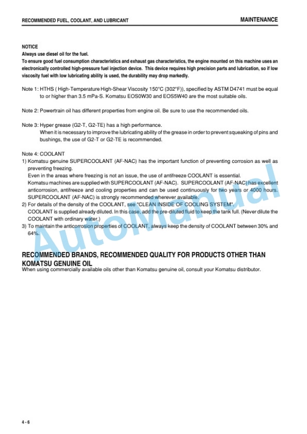 Komatsu PC200F-8 Hydraulic Excavator Operation and Maintenance Manual LEAMP208F0-4