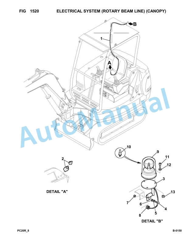 Komatsu PC20R-8 Hydraulic Excavator Parts Manual F30001-up-2