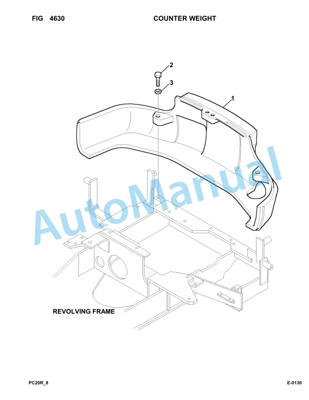 Komatsu PC20R-8 Hydraulic Excavator Parts Manual F30001-up-3