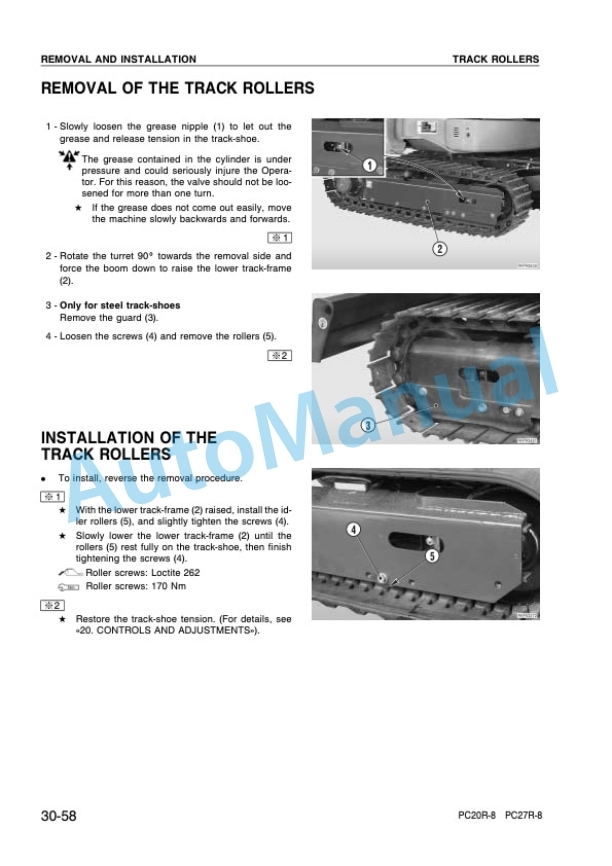 Komatsu PC20R-8, PC27R-8 Hydraulic Excavator Shop Manual WEBM000200-5