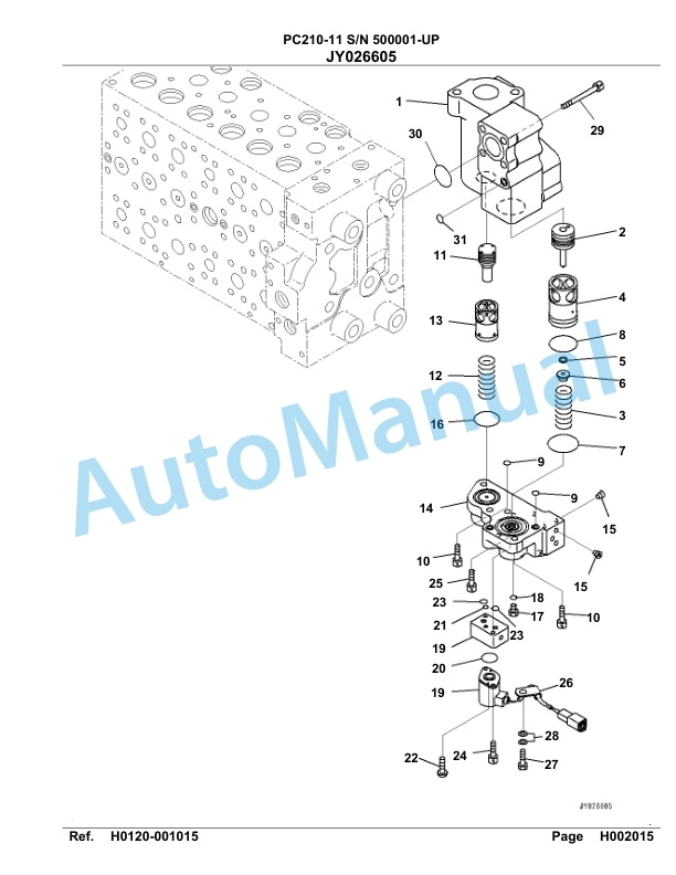 Komatsu PC210-11 Hydraulic Excavator Parts Manual 500001-Up-2