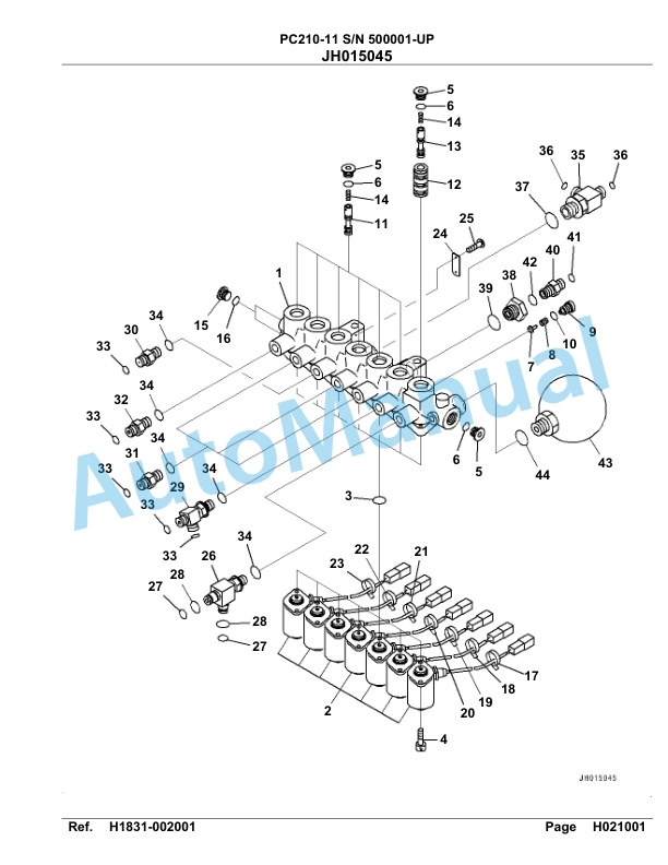 Komatsu PC210-11 Hydraulic Excavator Parts Manual 500001-Up-3