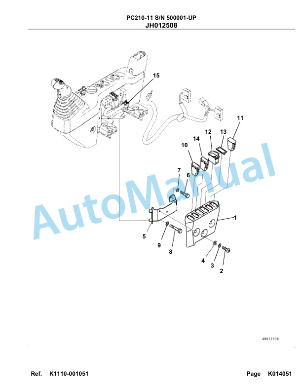 Komatsu PC210-11 Hydraulic Excavator Parts Manual 500001-Up-4