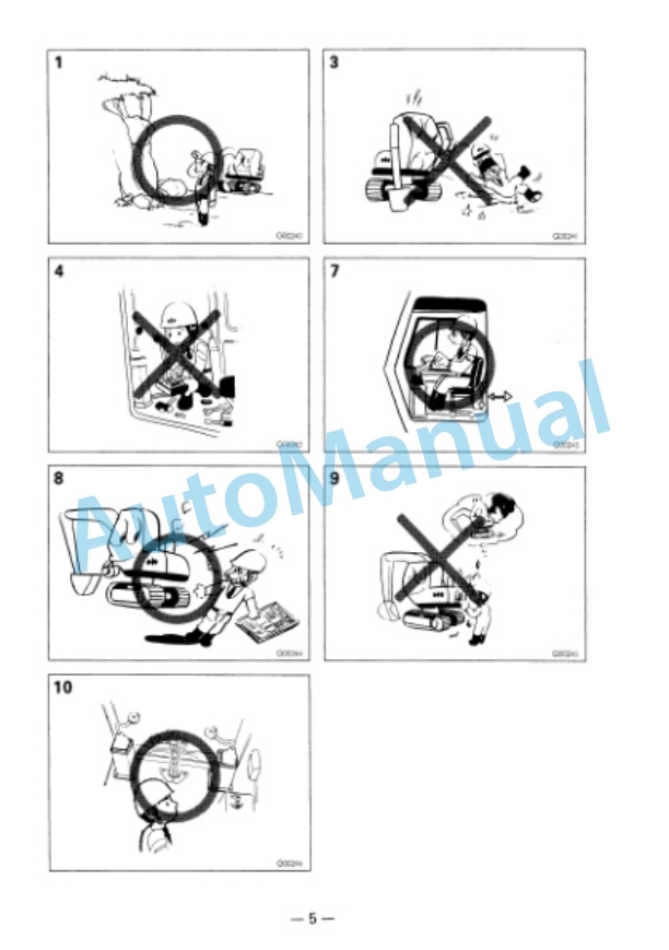 Komatsu PC210-3KP, PC210LC-3KP, PC240-3KP, PC240LC-3KP, PC240NLC-3KP Hydraulic Excavator Operation and Maintenance Manual SEAMK2050301-5